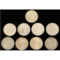 Lot of 9 Morgan Silver Dollars