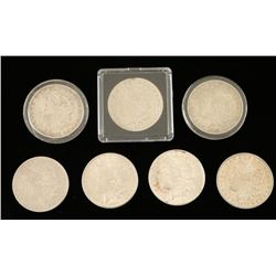 Lot of 7 Morgan Silver Dollars