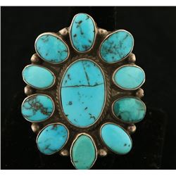 Pre 1940's Turquoise Cluster Ring