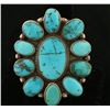Image 1 : Pre 1940's Turquoise Cluster Ring