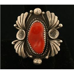 Navajo Coral Ring Set