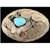 Image 1 : Native American Style Silver Toned Belt Buckle