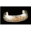 Image 1 : Beautiful Gold Filled Sterling Storyteller Cuff