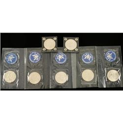 (7) Eisenhower Silver Dollars