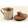 Image 1 : US Marked Horse Brush & Tin Cup