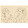Image 2 : 2 Lithographs of Native American Man & Woman