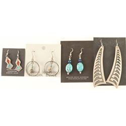 Lot of 4 Native American Made Earrings