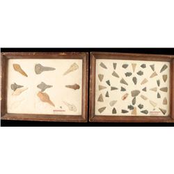 Lot of 2 Stone Points in Frames