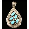 Image 1 : Native American Turquoise Pendant