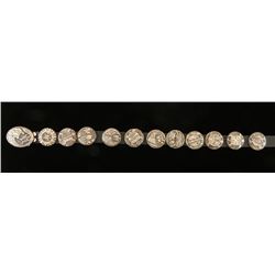 Sterling Silver Concho Belt