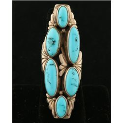 Navajo Ladies Turquoise Cluster Ring Set