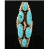 Image 1 : Navajo Ladies Turquoise Cluster Ring Set