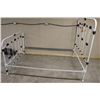 Image 2 : Antique Wrought Iron Black & White Bed Frame