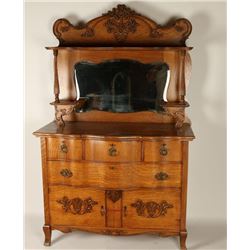 Antique Tiger Oak Sideboard