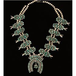 Pettipoint Turquoise Squash Blossom