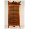 Image 1 : Tiger Oak Corner Curio Cabinet