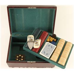 Custom Wooden Box Gambler's Set