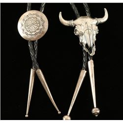 Lot of 2 Native American Bolo Ties
