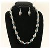 Image 1 : Sterling & Turquoise Beaded Necklace & Earrings