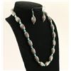 Image 2 : Sterling & Turquoise Beaded Necklace & Earrings