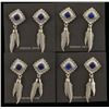 Image 1 : Lot of 4 Lapis & Sterling Silver Earrings