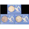 Image 1 : Lot of 3 American Eagle Silver Dollars