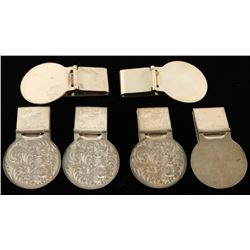 Lot of 6 Sterling Overlay Money Clips