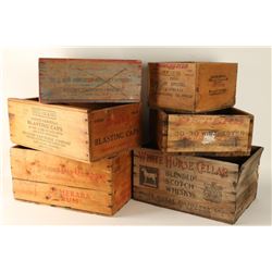 Lot of 6 Wood Crates
