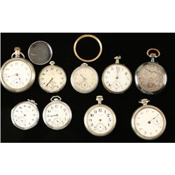 Lot of 9 Pocket Watches