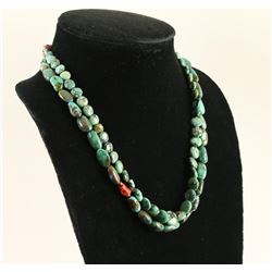 2 Single Strand Chinese Turquoise Necklaces