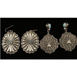 Two Pairs of Native American Earrings