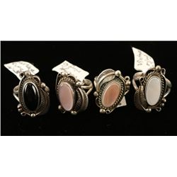 Lot of 4 Sterling Silver Rings