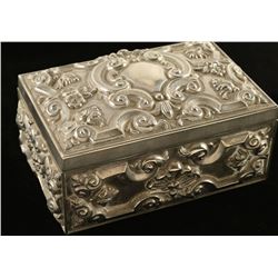 Vintage Silver Plated Jewelry Box