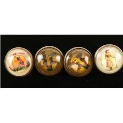 Lot of 4 Glass Rosettes