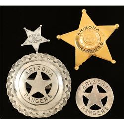 Lot of 4 Arizona Ranger Badges