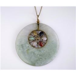 Nice Round Green Jade Disk