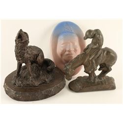 Lot of 3 Western Decorator Items