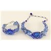 Image 2 : Artisan Cobalt Blue Glass Necklace Set
