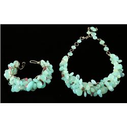 Mint Green Necklace & Bracelet Set