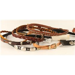 Lot of 10 Leather Hatbands