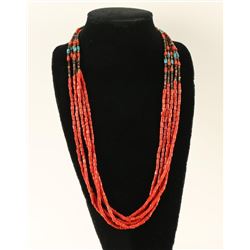 Five Strand Coral Necklace