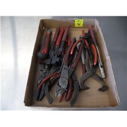 Snap-on pliers, snips, filter wrench & misc