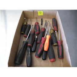 Flat of Snap-on screw drivers