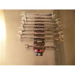 Snap-on thin metric wrench set