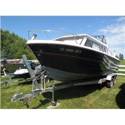 1980 Cruisers Bar Harbor 25ft boat w/1978 tandem axle trailer SN-CR50479BM80A