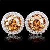 Image 1 : 14K Gold 1.29ctw Fancy Diamond Earrings