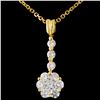 18K Yellow Gold 0.95ctw Diamond Pendant