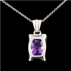 14K Gold 2.80ct Amethyst Pendant