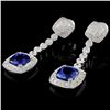 Image 2 : 14K Gold 3.11ct Tanzanite & 0.99ct Diamond Earring