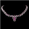 Image 1 : 14K Gold 20.17ct Sapphire & 2.70ctw Diamond Neckla